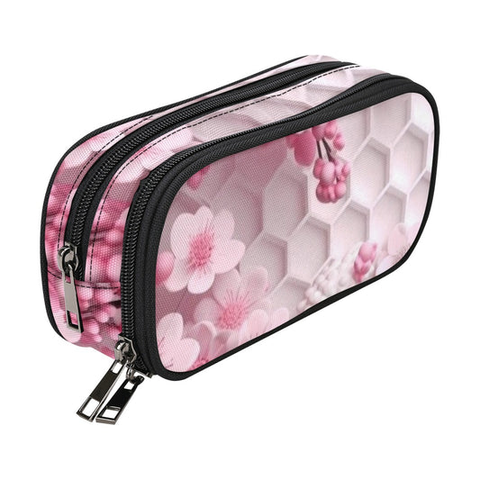 Pink Honey Comb Pencil Pouch