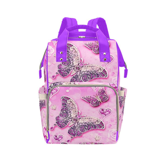 Sparkling Butterfly Backpack Diaper Bag