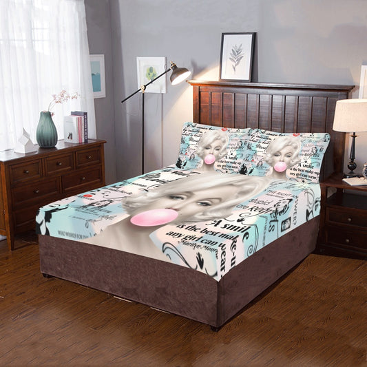 Marilyn Teal Bubble Gum Bed Set