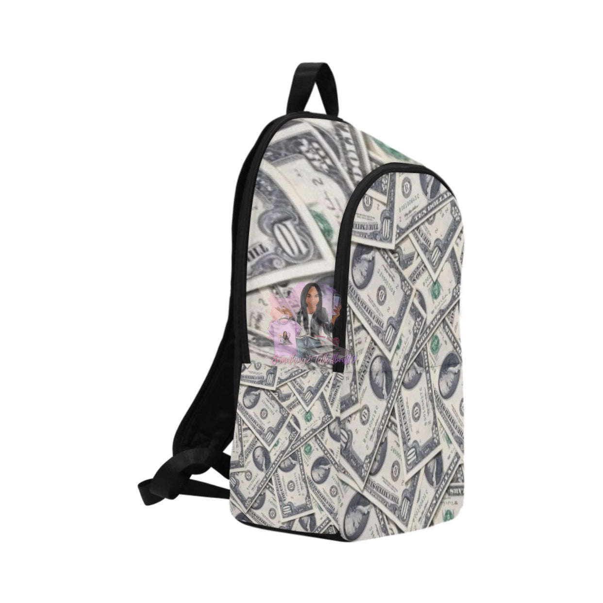 Dollar Bill Fabric Backpack