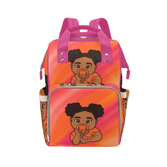 African American Baby Girl Backpack Diaper Bag