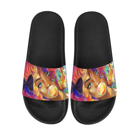 Women Slides(Colorful Bubblegum Girl)