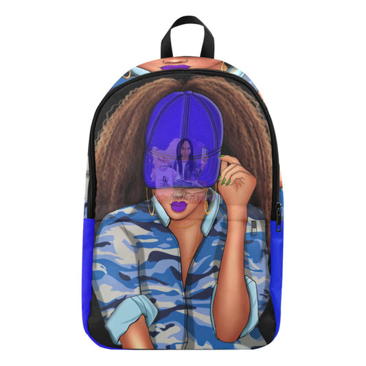 Dash Blue Army Fatigue Fabric Backpack