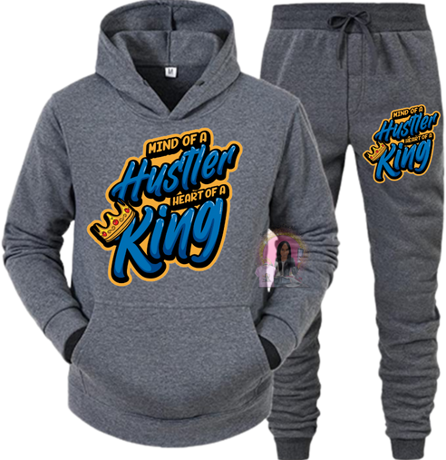 Mind Of A Hustler Heart Of A King Jogger Set