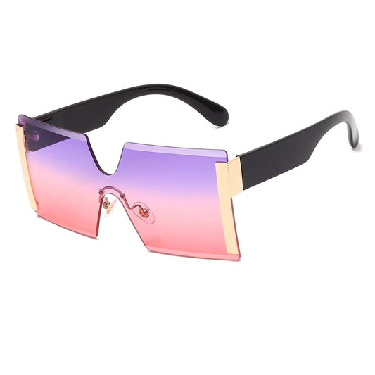 Square Rimless Women Shades (Gold/Purple/Pink)