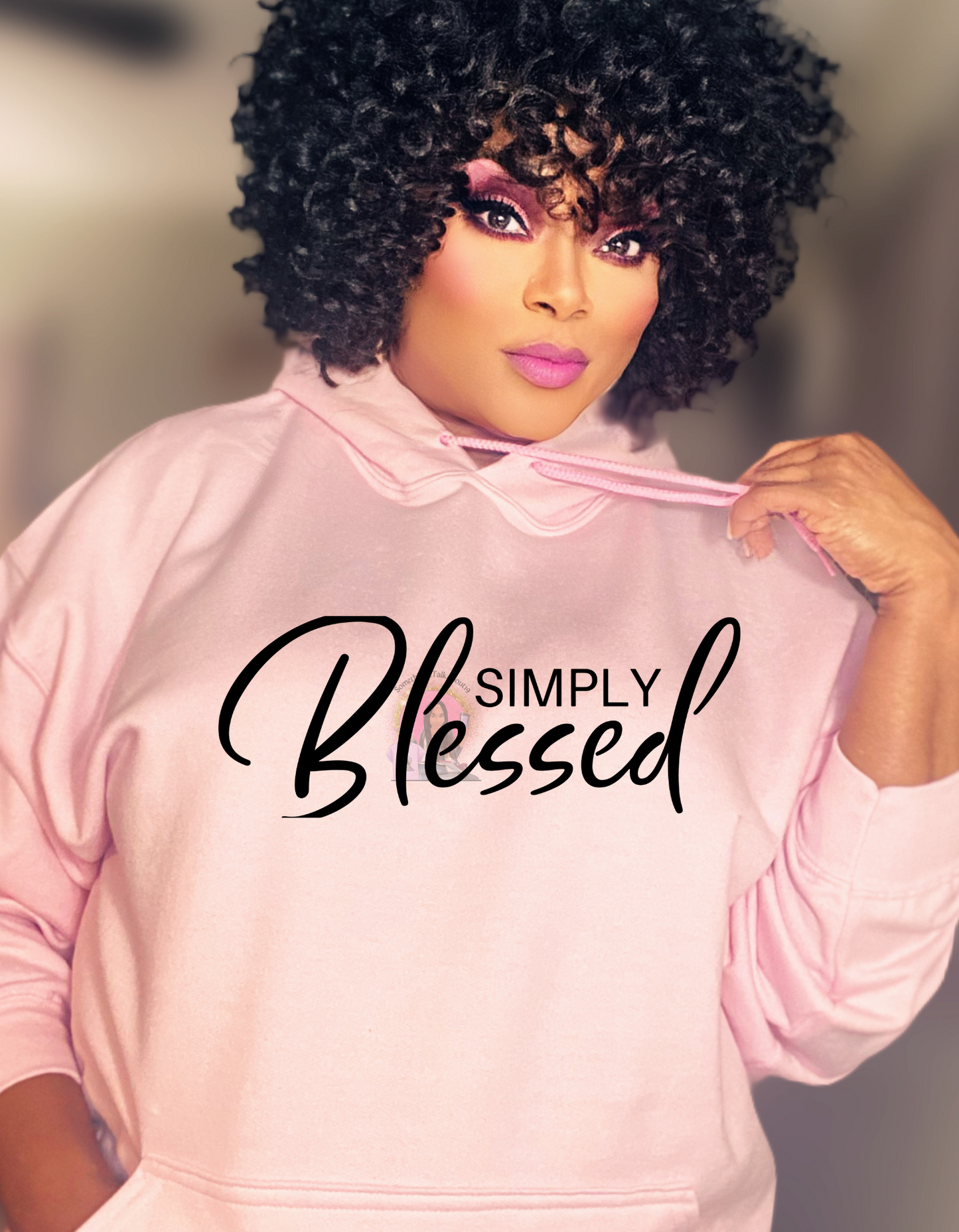 SIMPLY BLESSED PINK HOODIE