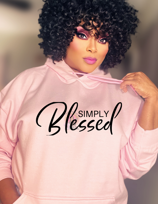 SIMPLY BLESSED PINK HOODIE