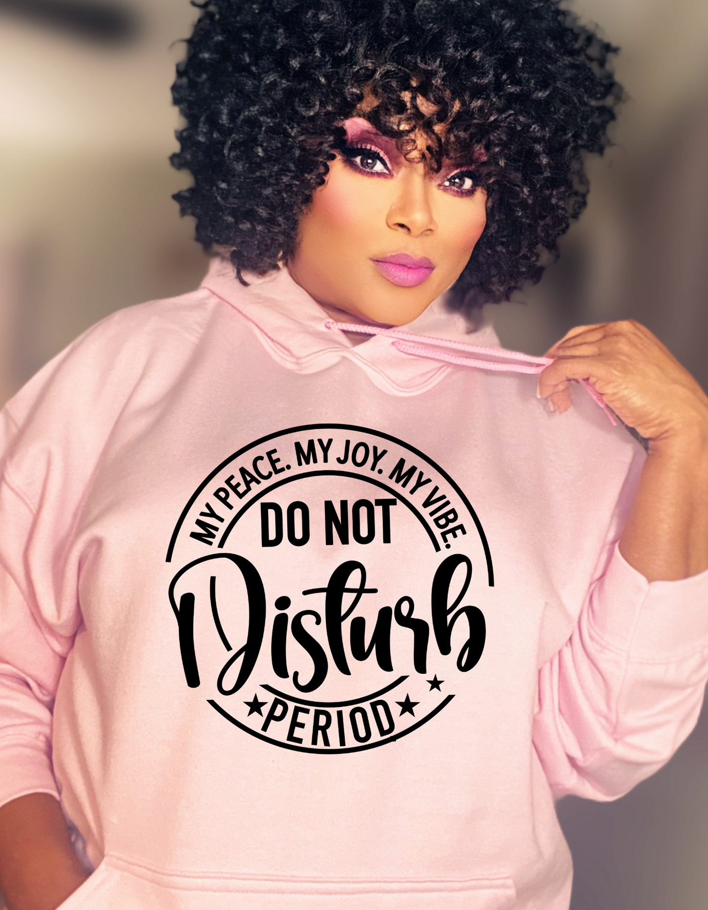 DO NOT DISTURB PINK HOODIE