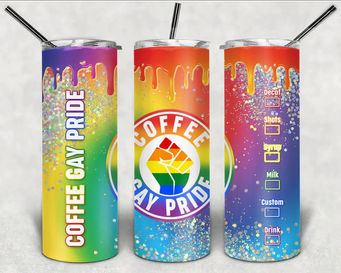 Coffee Gay Pride Tumbler